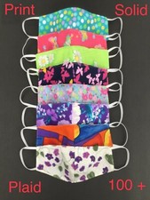 Face Mask Double Layer With Filter Pocket And Nose Wire Reusable Handmade USA