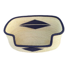 Dog Bed,Woven Rattan Dog Basket,Pet Bed Basket 24x15 in,Handmade Cat Bed Small