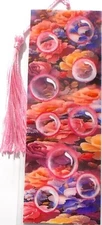 FLOWERS AND HAND PAINTED BUBBLES/PLANTS/UNIQUE LAMINATED BOOKMAKER#3