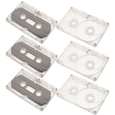 6pcs Blank Audio Cassette Empty Audio Cassette Tape Handcraft Supply Cassette