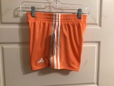 Adidas Athletic Shorts Girls Size YL 14 Coral Elastic Drawstring AH4382