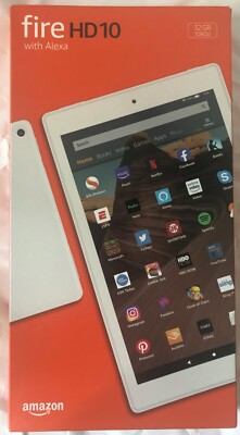 AMAZON FIRE HD10 ~ WHITE ~ 32GB w/ALEXA BRAND NEW ~ FACTORY SEALED