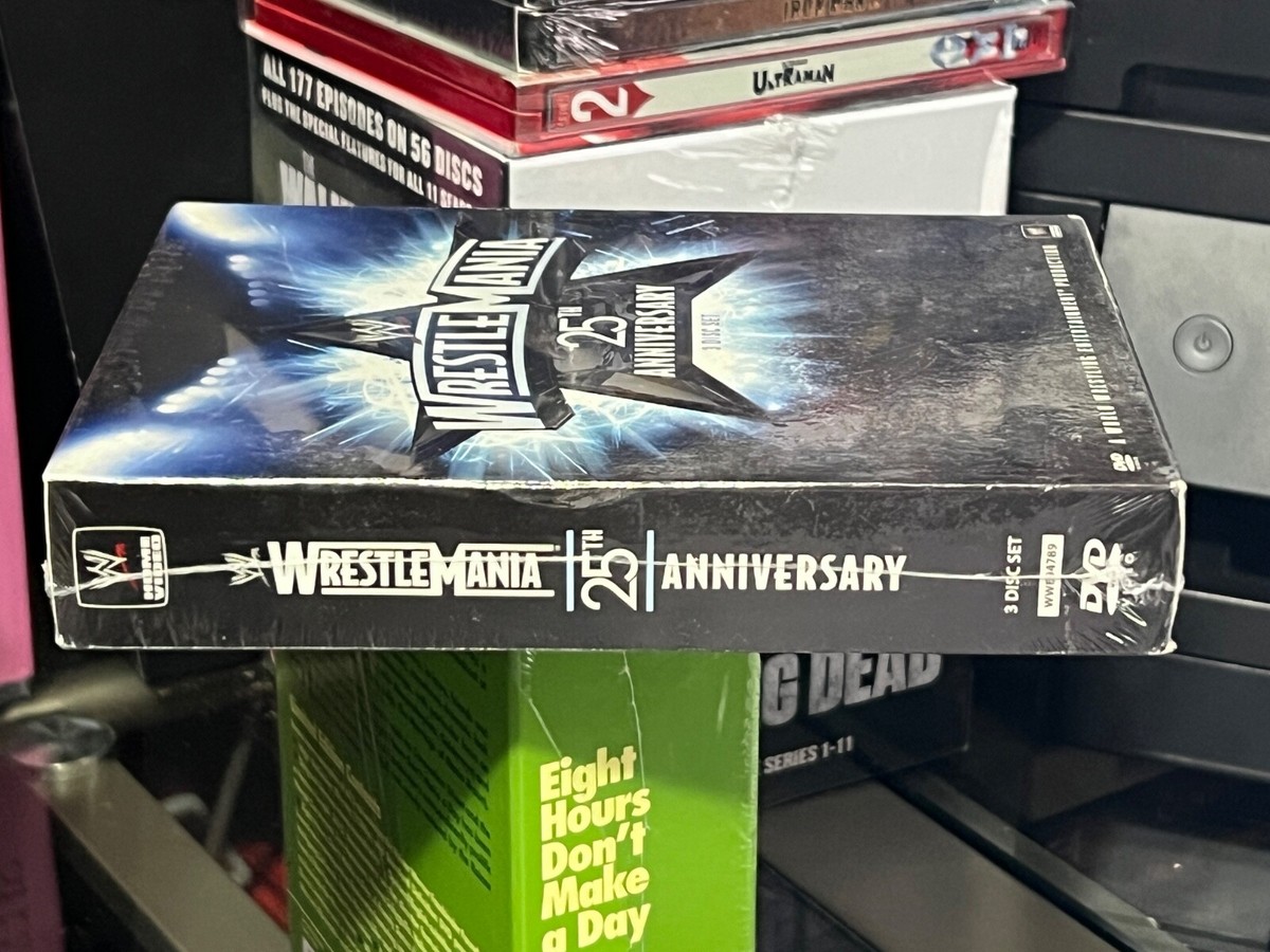 WWE Wrestlemania 25th Anniversary DVD Set With 64 Page Book for