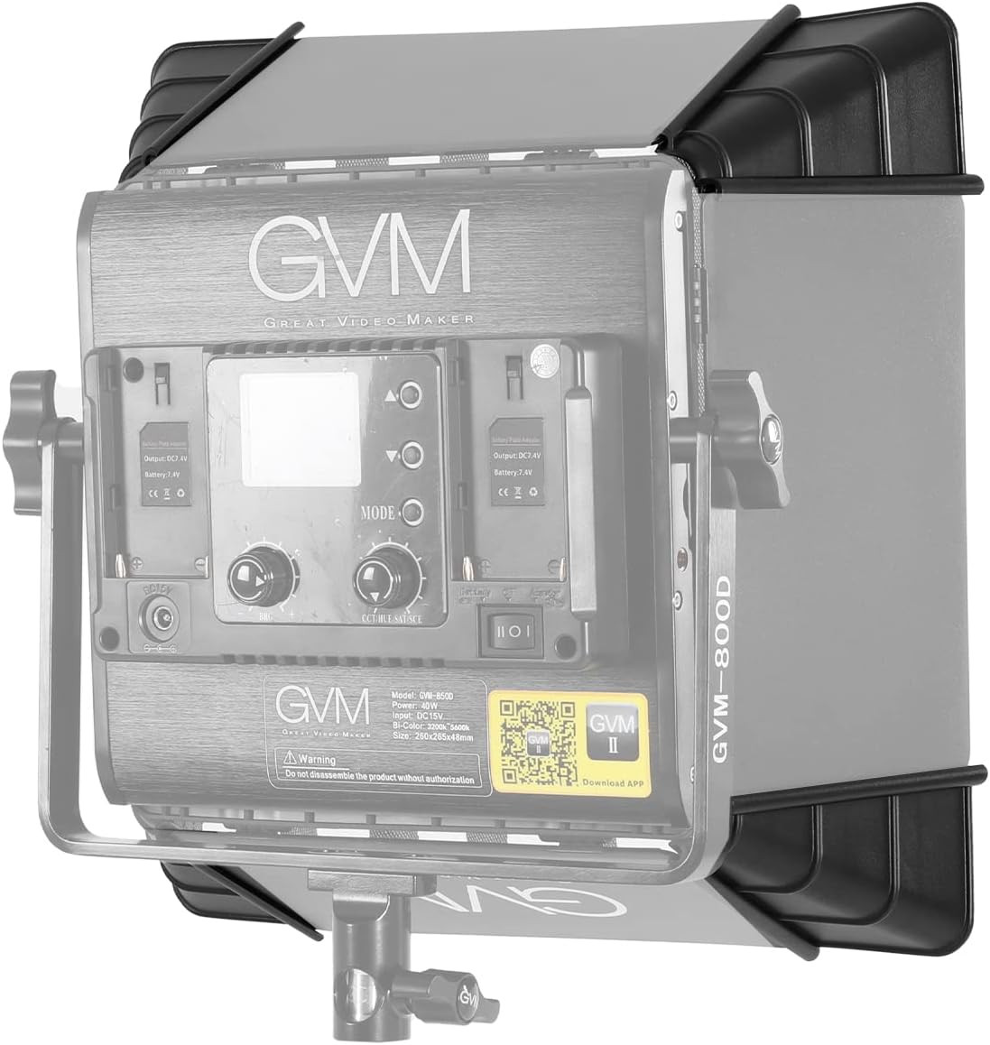 GVM LED Lighting Softbox with Grid Beehive for GVM 800D/560AS/480LS, Foldable Li