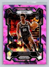2023-24 Panini Prizm #173 Sidy Cissoko Prizms Pink Ice RC NBA San Antonio Spurs