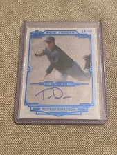 TUCKER DAVIDSON 2019 LEAF TRINITY CLEAR AUTOGRAPH #14/45 Atlanta Braves WS Champ