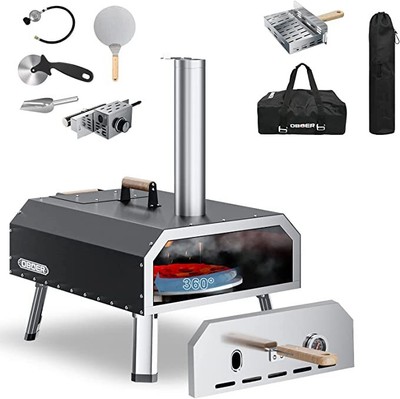 SLSY Pizza Oven,Pizza Maker for 13u0026#034; Pizza,Wood Pellet Fired 16u0026#034; Pizza  Cooker | eBay