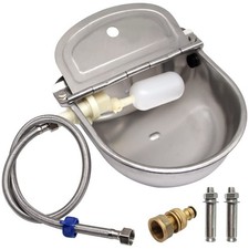 Automatic Cattle Waterer Stainless Steel Dog Water Bowl Outdoor  Indoor  Ad...