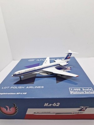 Phoenix Models 1:400 LOT Polish Airlines SP-LAB IIyushin IL-62 Modellflugzeug