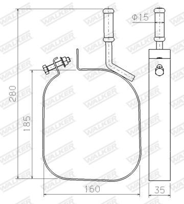 1x WALKER 80594 Halter Abgasanlage für Citroën Peugeot