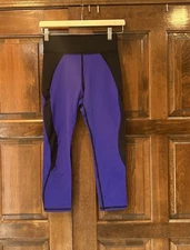 Michi High Rise Purple With Black Side Strip Legging  Pants Size Small