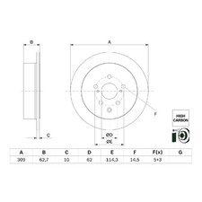 2x Bosch Scheibenbremse hinten 424310E020 4243148070 | 152605