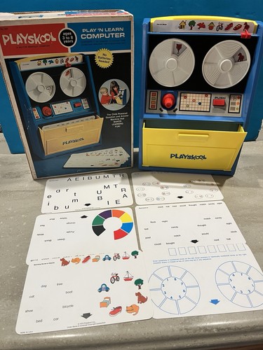 Vintage Toy 1972 Playskool Reel to Reel Play N Learn Computer Interactive Cards