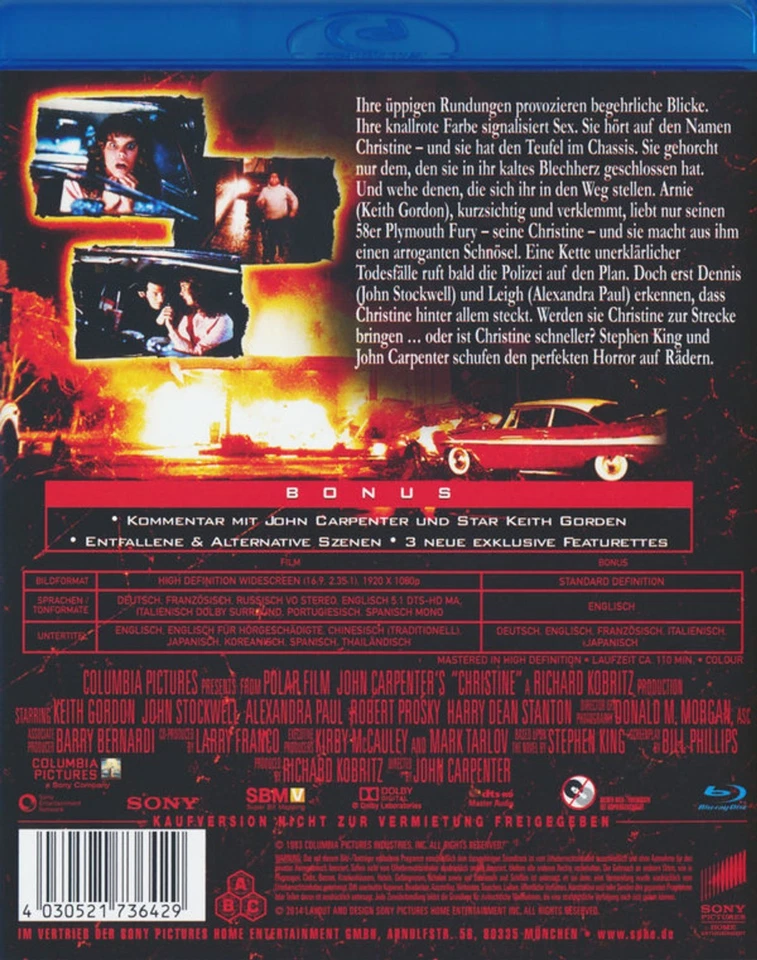 Christine (Blu-ray) - Neu und Originalverpackt - Bild 2 von 2