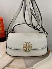 NWT Tory Burch Britten Mini Top Handle Leather Crossbody Bag Ivory MSRP 278