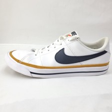 Nike Court Legacy 6Y GS Boys Lift Low Top White Black Desert Flats Sneakers