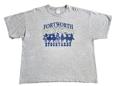 FORTWORTH STOCKYARDS T SHIRT Texas Rodeo Tag Size 2XL