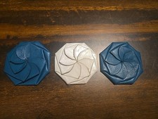 Lot Of 3 New Genuine Leather Coin Purse Change Pouch Spiral Squeeze Design 3"