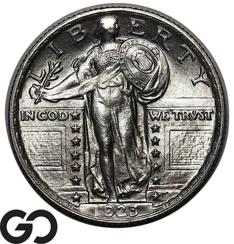 1923 Standing Liberty Quarter, Sharp & Lustrous Solid Gem BU++