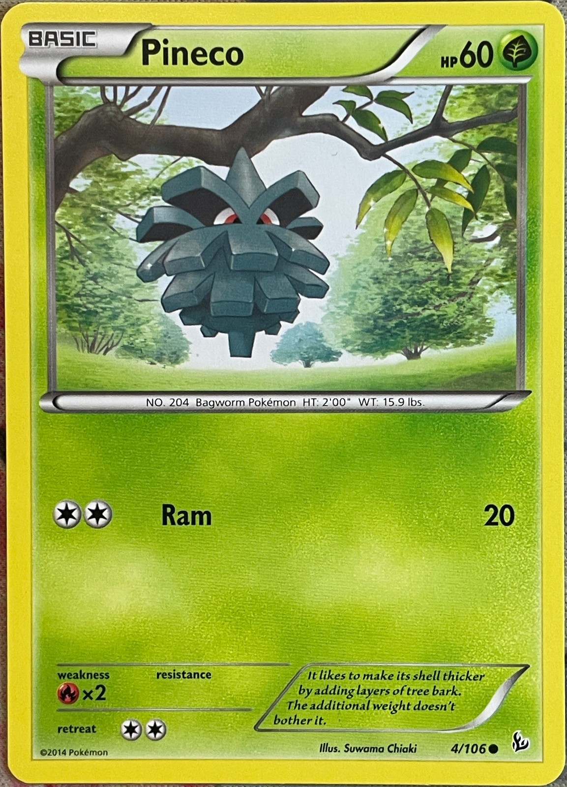 Pineco - 4/106 - XY Flashfire Pokemon 2014