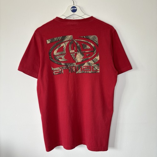 Animal Vintage Y2k Red Spellout Camo Logo Men’s T-shirt M - Picture 3 of 4
