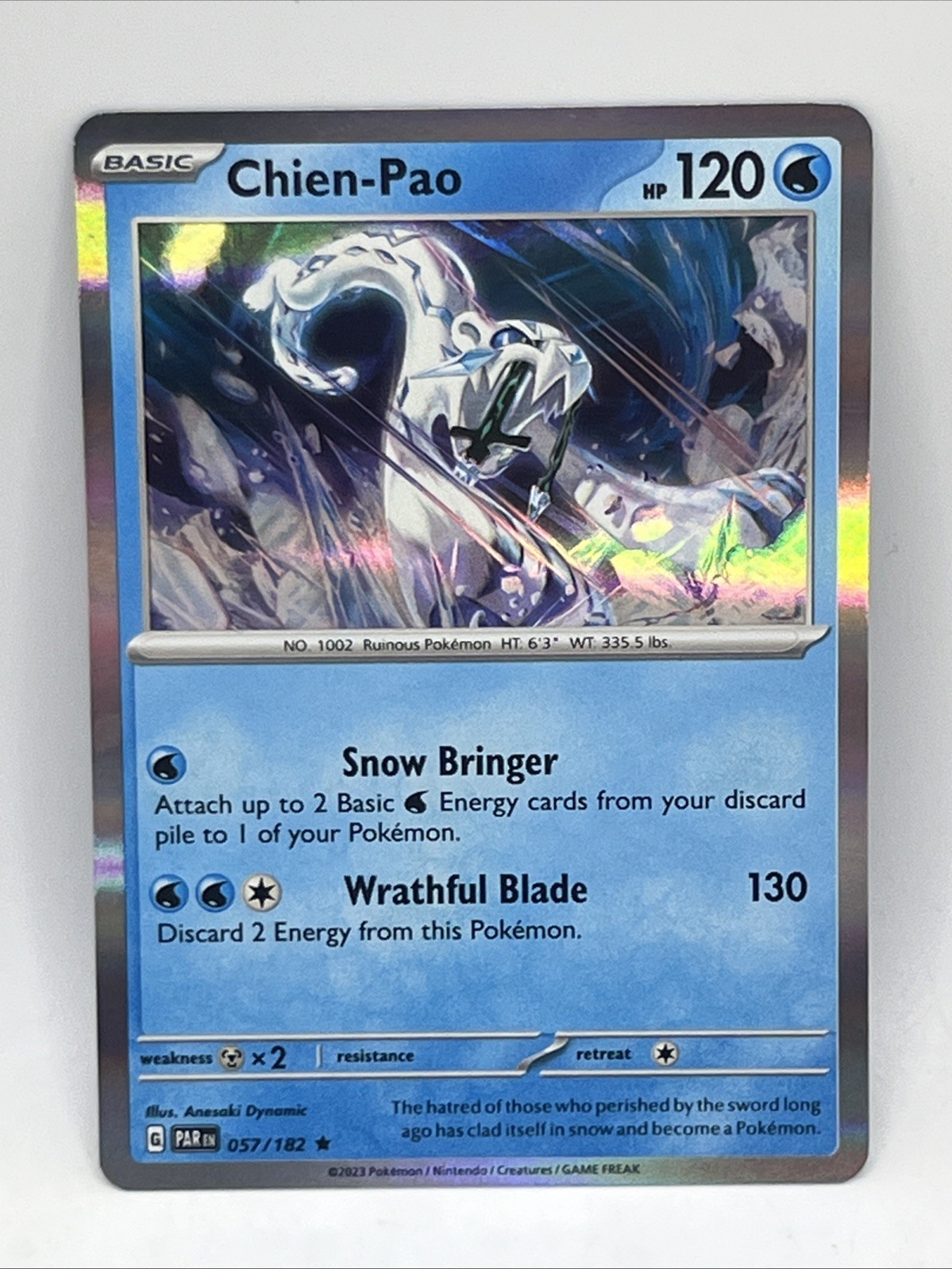 Chien-Pao (Cosmos Holo) 057/182 Rare Pokemon LP
