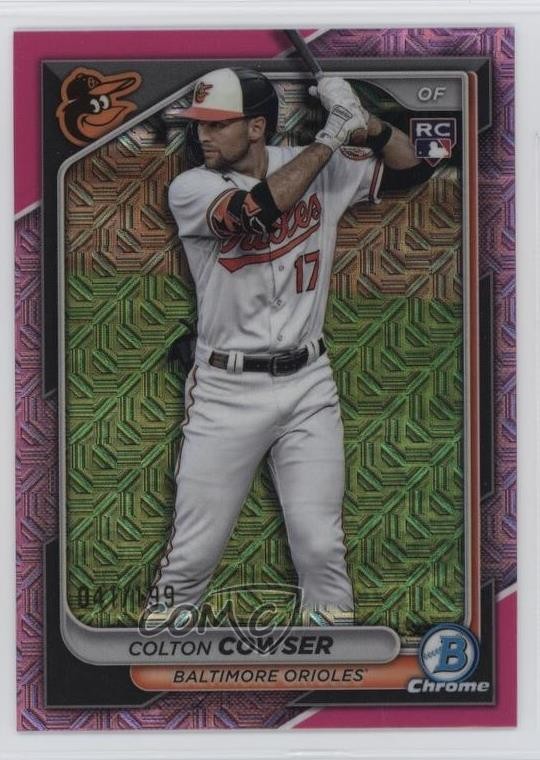 2024 Bowman Chrome Mega Box Pink Mojo Refractor 41/199 Colton Cowser #33 1k9t