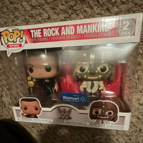 Funko Pop! Vinyl WWE The Rock & Mankind 2 Pack Walmart Exclusive Figure