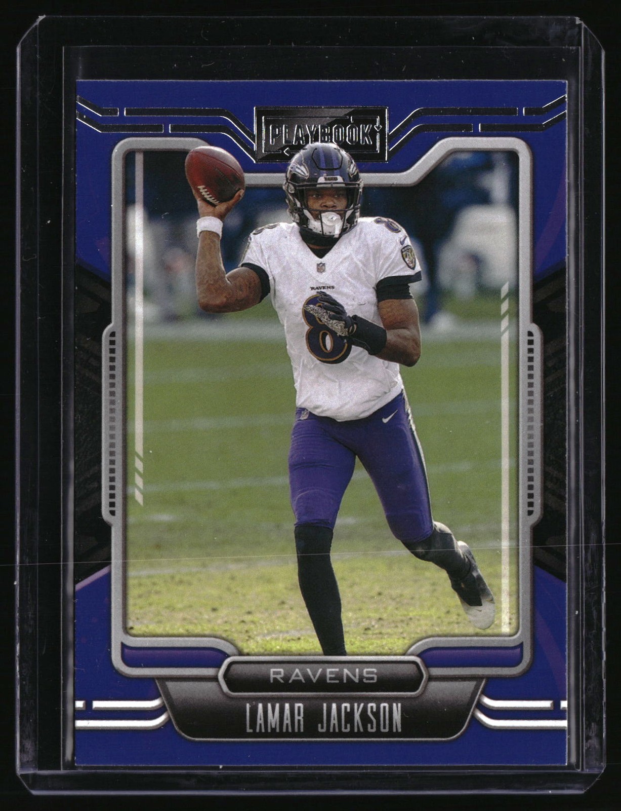 2021 Panini Playbook #7 Lamar Jackson Purple