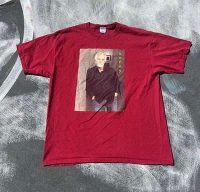 Vintage Kenny Rogers Tour Tee Shirt Red Band 2009 XL 50th Double Sided