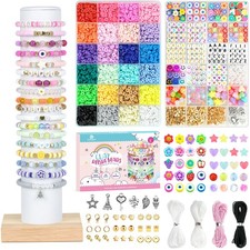 Clay Beads 7500 Pcs Friendship Bracelet Making Kit,2 Boxes 24 Colors Polymer ...