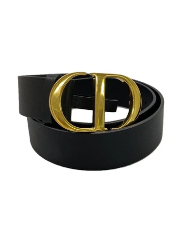 Ceinture femme Christian Dior cuir noir 23 MA 1129 75 occasion