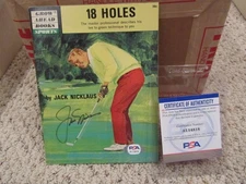 Auto Jack Nicklaus Golf Lessons 18 Holes Grow Ahead Books 1970 PSA/DNA Masters