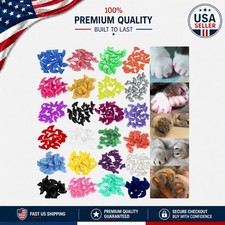 Colorful Cat Nail Caps - 140 Pieces, Safe Comfortable Claw Covers for Cats