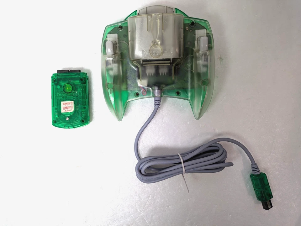 Dreamcast Controller Clear Lime Green HKT-7700 Visual Memory SEGA  DC Japan Box - Image 3 of 4