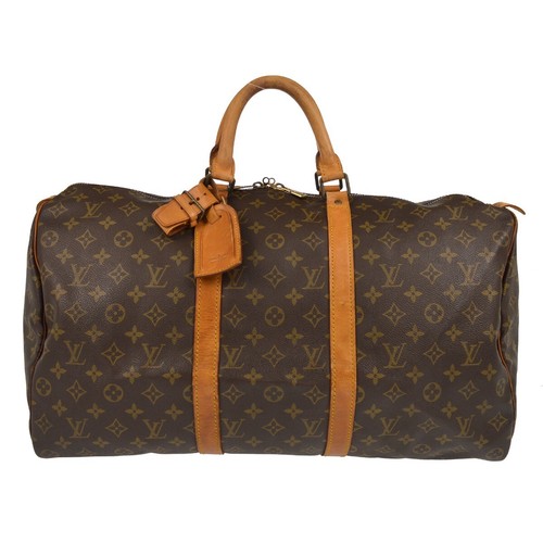 LOUIS VUITTON KEEPALL 50 TRAVEL HANDBAG MONOGRAM M41426 VI862 XX31392