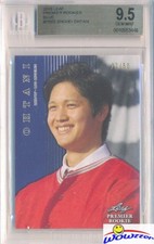 SHOHEI OHTANI 2018 Leaf Premier Rookie #PR2 BLUE PARALLEL RC #/50 BGS 9.5 GEM