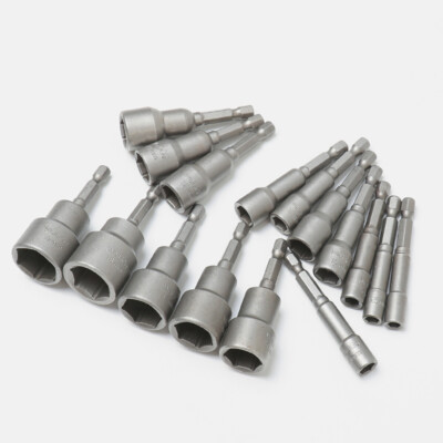 1 Pcs Length 65mm Magnetic Hexagon Bit Socket 5mm - 19mm Chrome Vanadium Steel