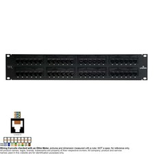 Patch Panel RJ45 8P8C 48-Port C5e Rackmount 2U Leviton Gigamax Cat 5G596-U48