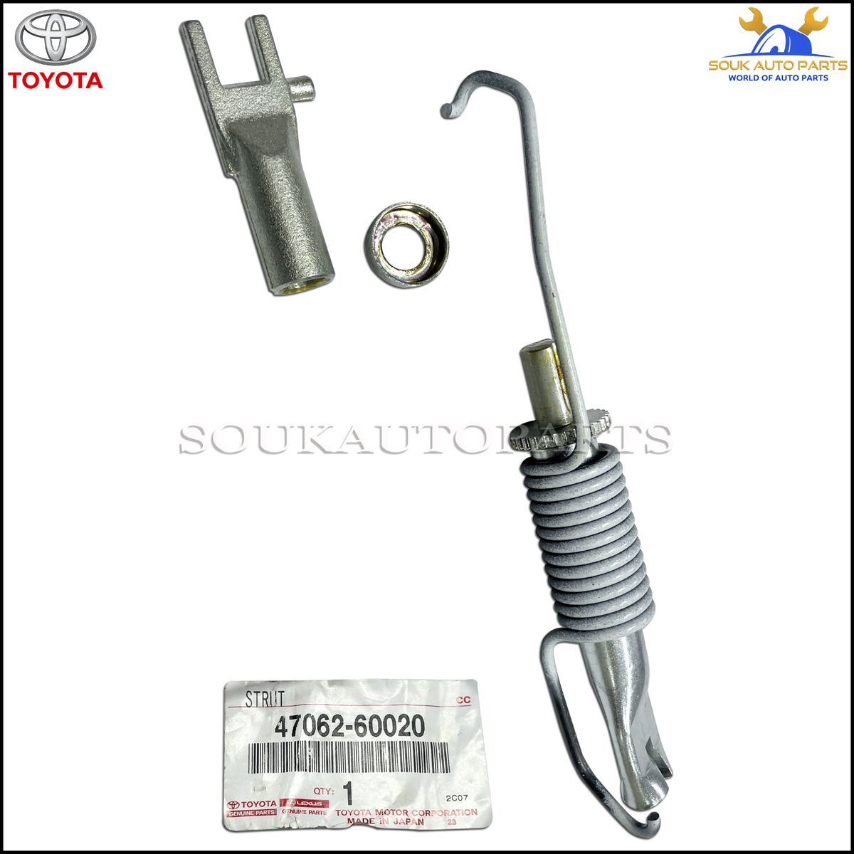 47062-60020 Genuine Toyota STRUT SET, PARKING BRAKE SHOE, LH