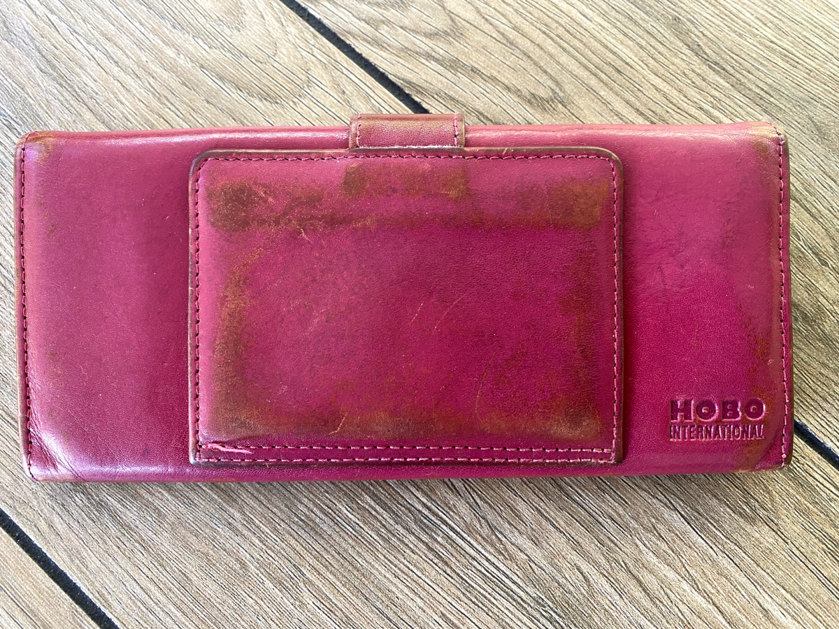 HOBO Snap Flap ID Wallet Pink Smooth Leather +FAST SHIPPING!