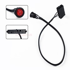 24 Pin ATX Power Switch Cable Red LED Power On/Off Switch Jumper Bridge Adapter