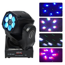 6 LED Bee Eye Laser Moving Head DMX Beam Stage Light RGBW Gobo Spot For DJ Disco