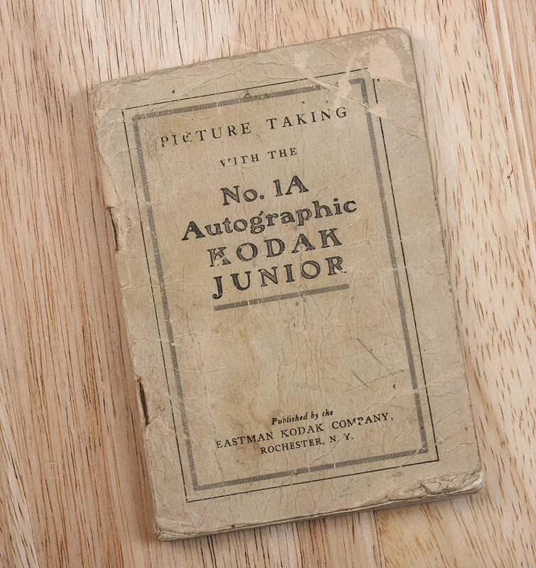 NO. 1A AUTOGRAPHIC KODAK JUNIOR INSTRUCTION BOOK, 1918/212620