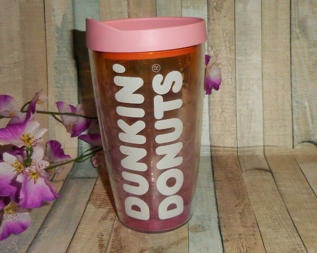 DUNKIN DONUTS INSULATED TUMBER GRADIENT COLOR PINK 16 oz TERVIS