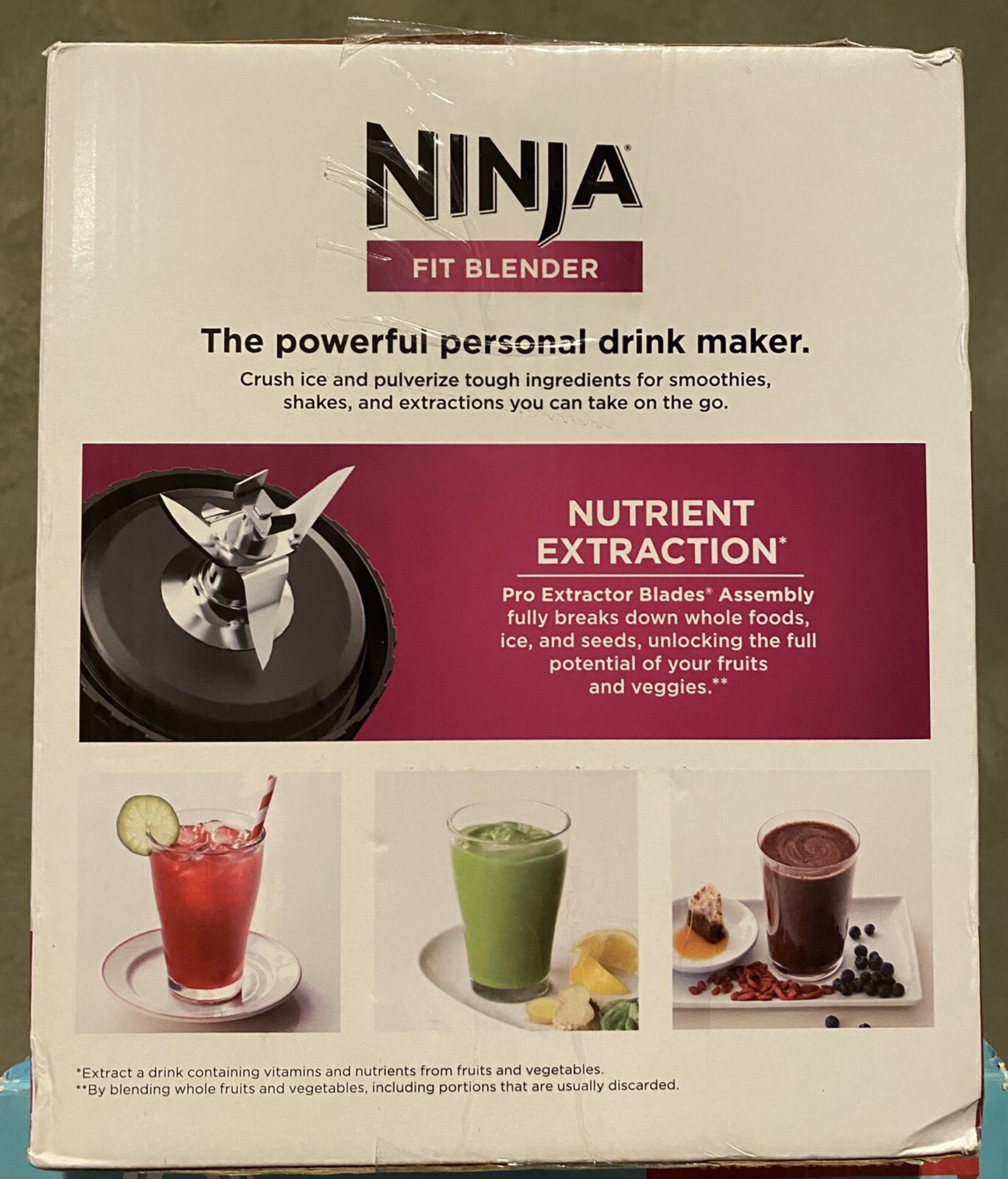 Ninja QB3001SS Fit Compact Personal Blender, Pulse Technology for Smoothies New