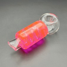 Freezable Glass Pipe 4" Glycerin Tobacco Smoking Bowl (Pink)