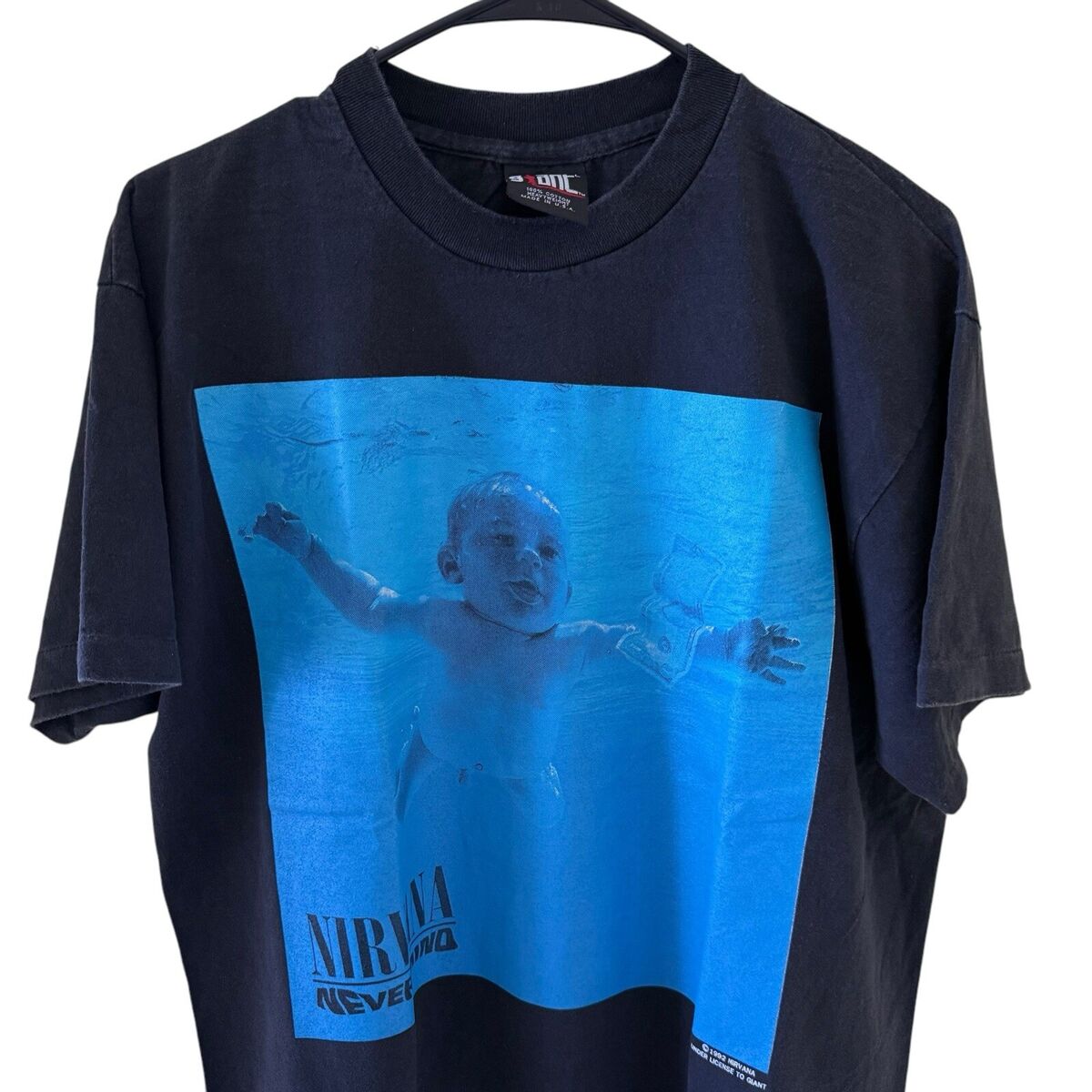NIRVANA vintage 1992 NEVERMIND t shirt Giant Tag Large NIRVANA vintage 1992 NEVERMIND t shirt Giant Tag Large
