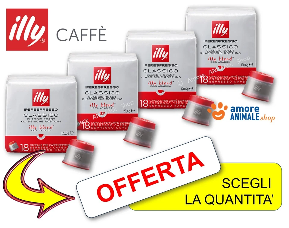 Caffè ILLY IPERESPRESSO → 72 / 108 / 216 / 324 Capsule Caffe Tostato CLASSICO