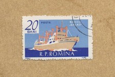 Briefmarke: Rumänien 1961, Schifffahrt,Frachtdampfer, Mi.1972, gest.Zust.s.Scan